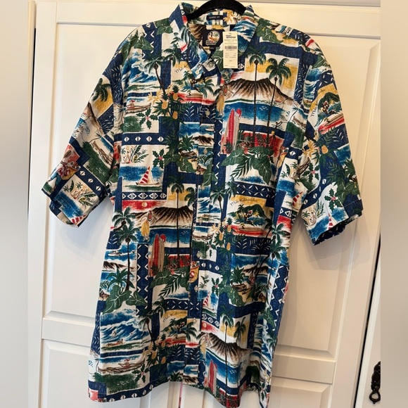 Reyn Spooner Mele Kalikimaka Blue Hawaiian Santa Christmas Shirt Sz 3XL nwt - Picture 1 of 8